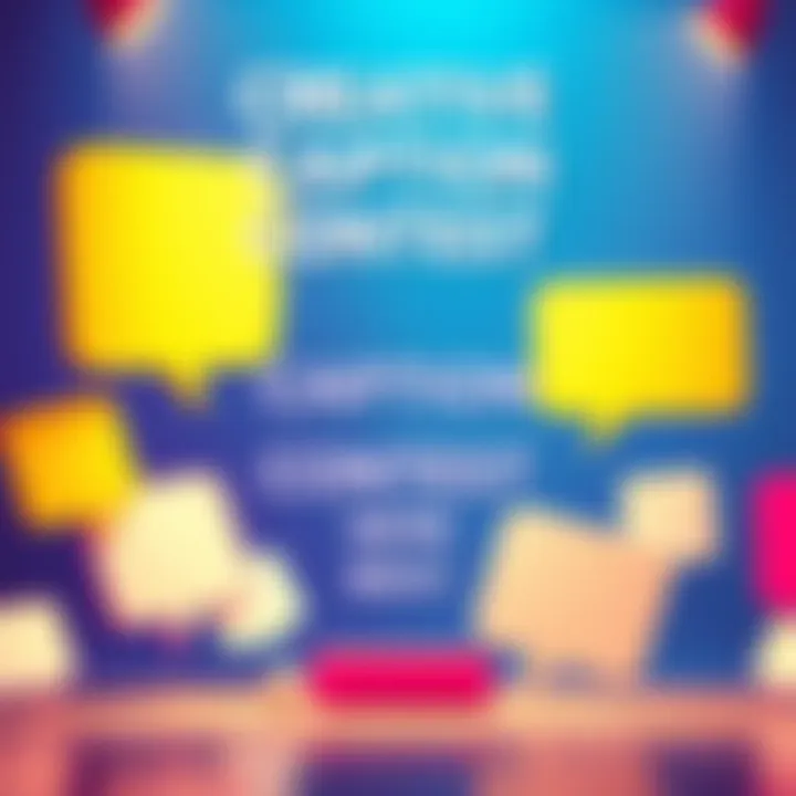 A vibrant graphic showcasing a playful scene with blank speech bubbles, inviting creativity and engagement from the community.