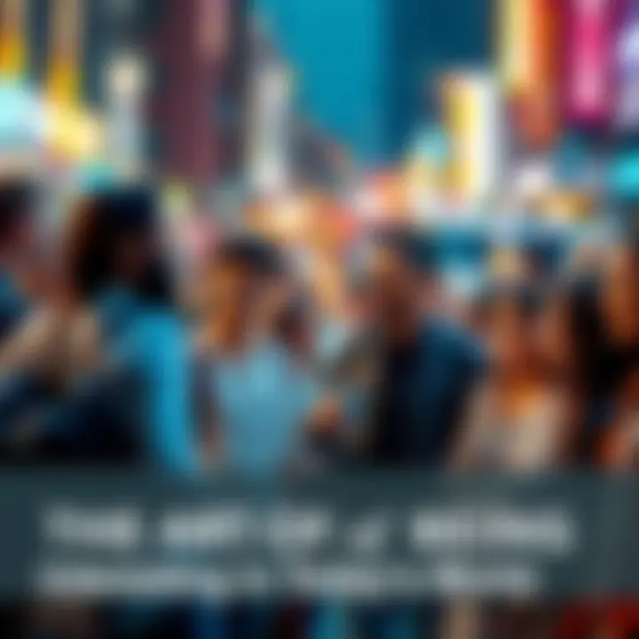 A vibrant and engaging scene of diverse individuals sharing ideas and sparks of creativity amidst an urban backdrop.