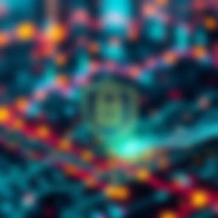 A digital representation of secure carbon market transactions with a focus on Trust OS and Hedera network technology.