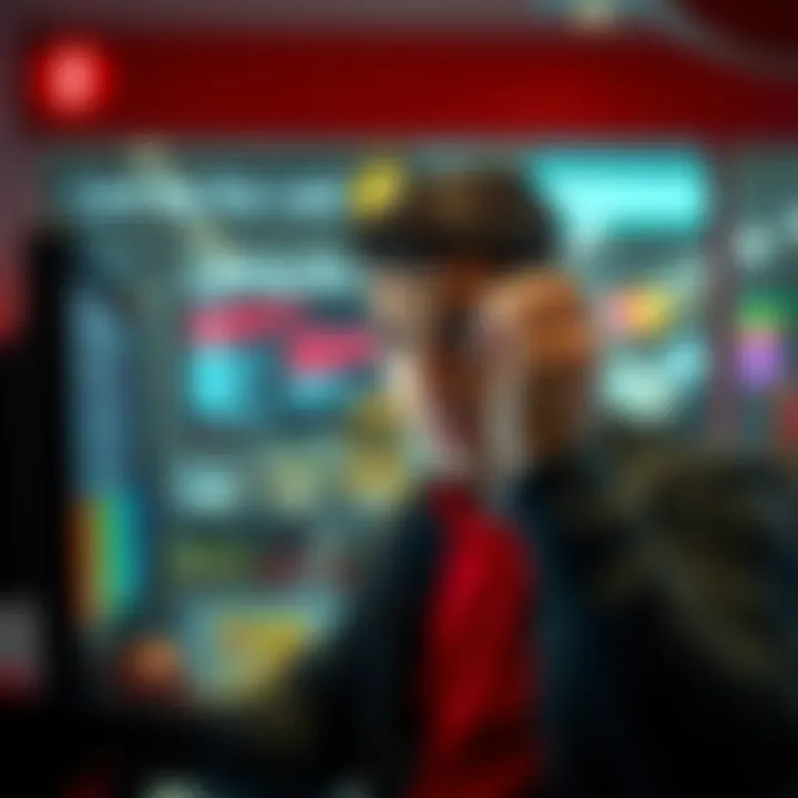 A person frustrated while trying to link their card on a device, showing an error message on the screen.