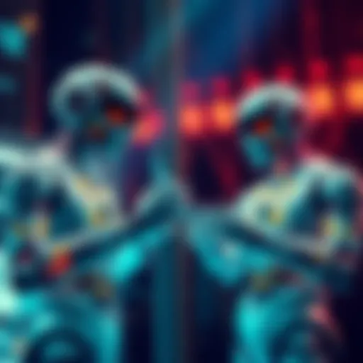 A visual representation of Cardano's blockchain technology alongside AI agents exchanging digital payments