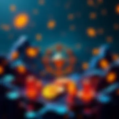 Illustration of Cardano logo with Bitcoin symbols and a vision for 2030