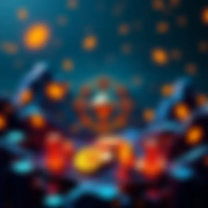 Illustration of Cardano logo with Bitcoin symbols and a vision for 2030