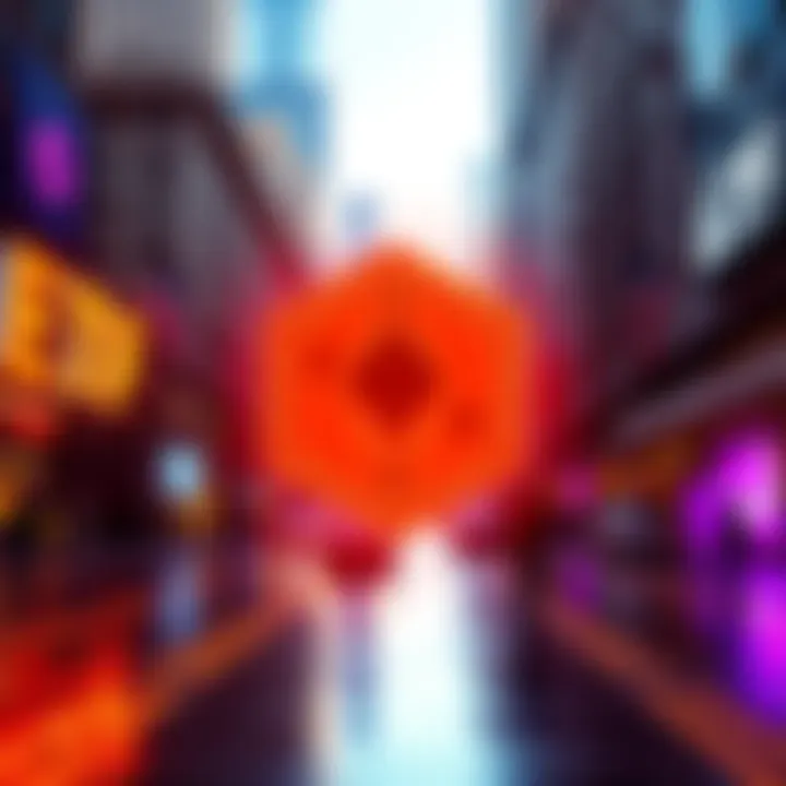 Graphic showing Cardano ADA logo with Wall Street background and ETF symbols