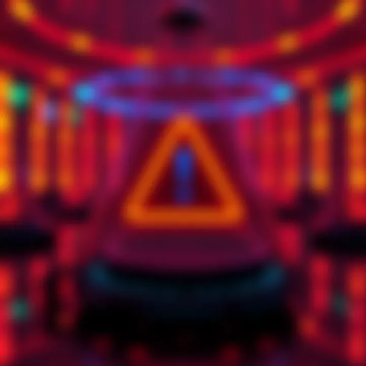 Cardano Stake Pool Alert Visual representation of Cardano stake pools with a warning symbol highlighting the need for action