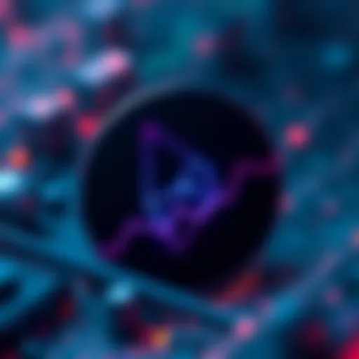An image showing a digital representation of Cardano's logo with a downward trend line, symbolizing current struggles in the cryptocurrency market.