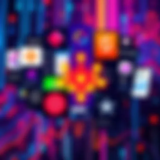A collage of various Cardano DeFi apps showcasing their logos and interface designs on a digital background, representing the potential of decentralized finance.