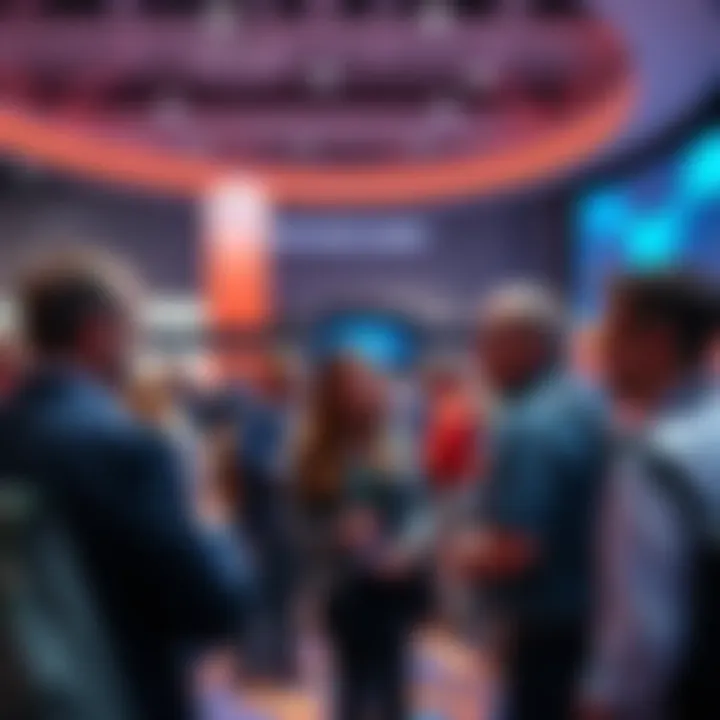 Members of the Cardano delegation talking with attendees at The Linux Foundation Open Source Summit, promoting community engagement and innovation through Andamio's initiatives.