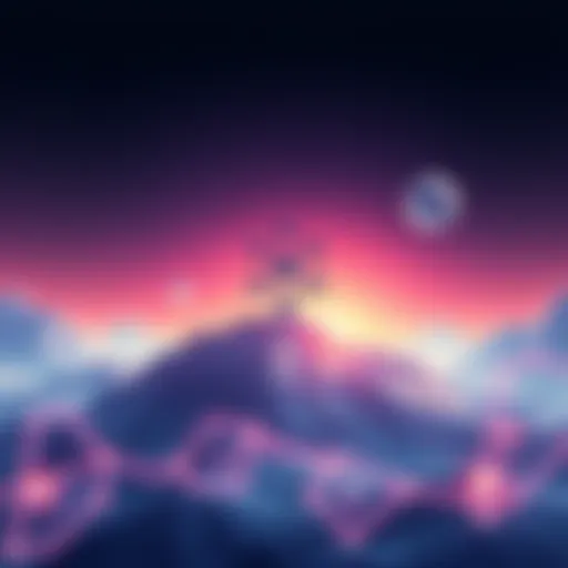 Illustration showing collaboration between three partner chains in Cardano's blockchain ecosystem.