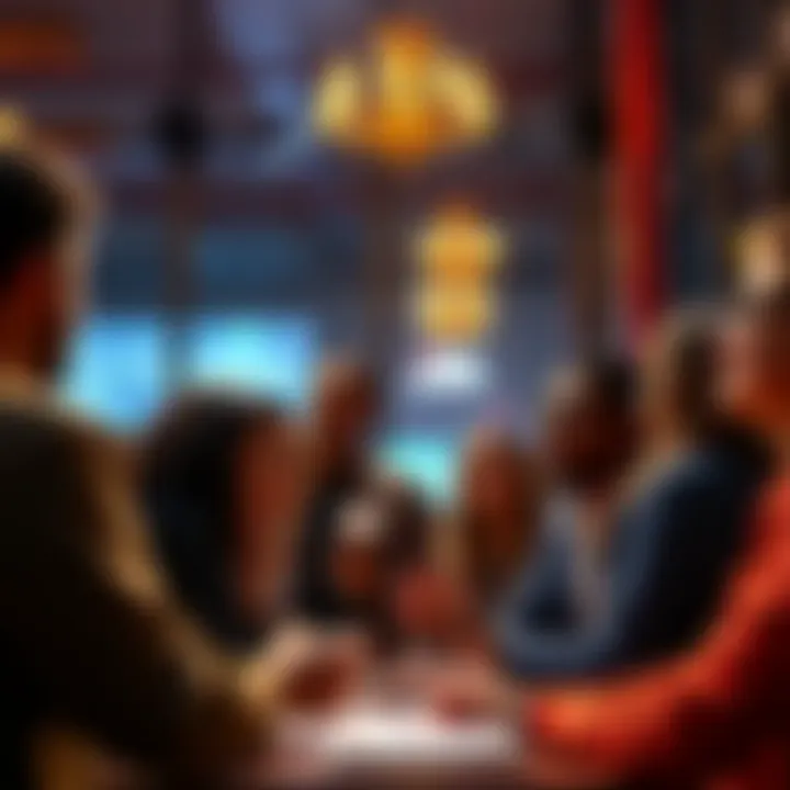 Cardano governance vote urging participation A group of diverse people engaged in a discussion about voting for the Cardano Constitutional Committee, showcasing their participation and enthusiasm for governance decisions.