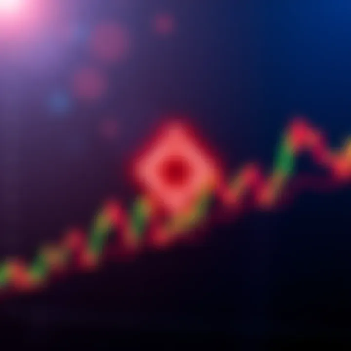 Cardano logo overlaid on a graph showing ups and downs in cryptocurrency values, symbolizing market volatility