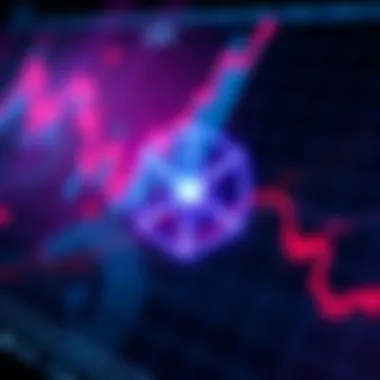 Cardano logo overlaid on upward trending financial charts
