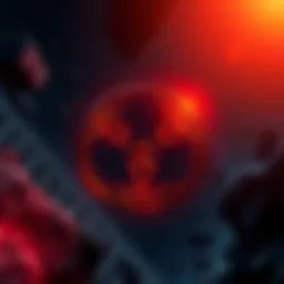 A large Cardano logo in the center with a caution sign indicating controversy and concerns around its future.