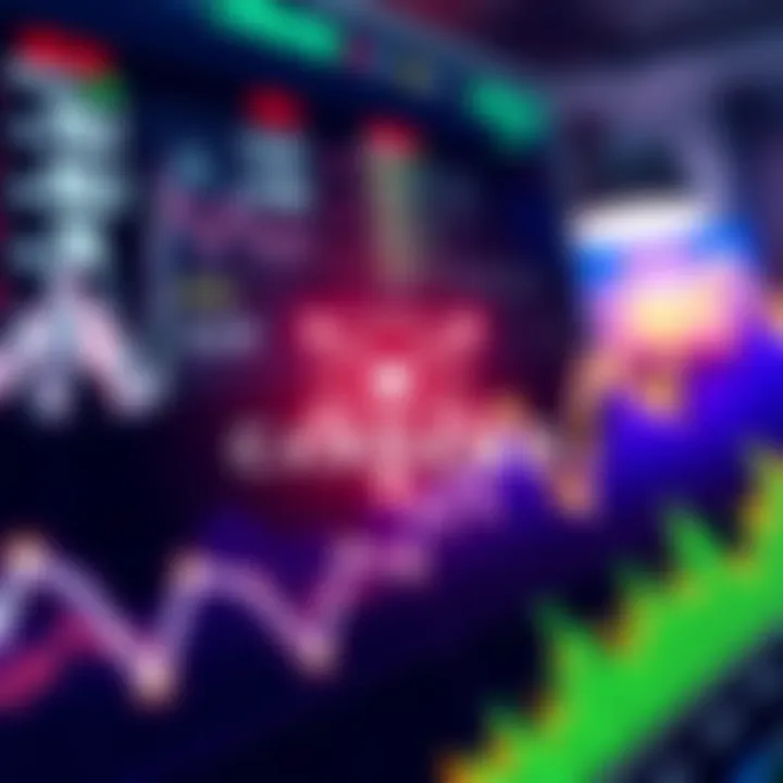 A visual representation of the Cardano logo alongside a chart showing market trends and growth