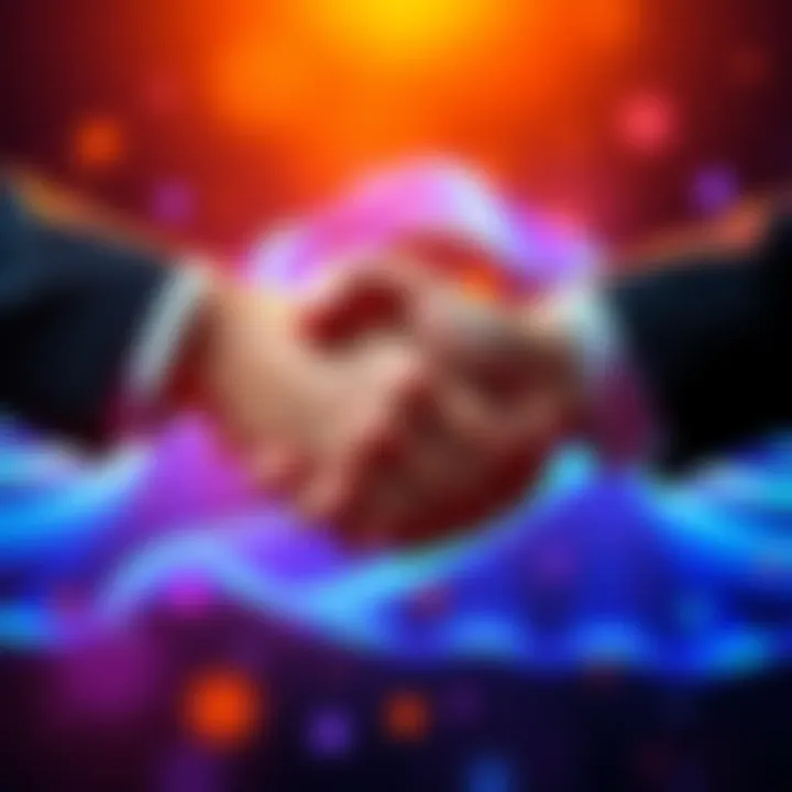Cardano Partnerships Handshake symbolizing new partnerships for Cardano in the crypto market