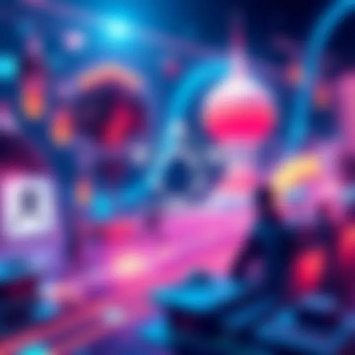 Illustration of innovative projects on the Cardano blockchain with futuristic elements