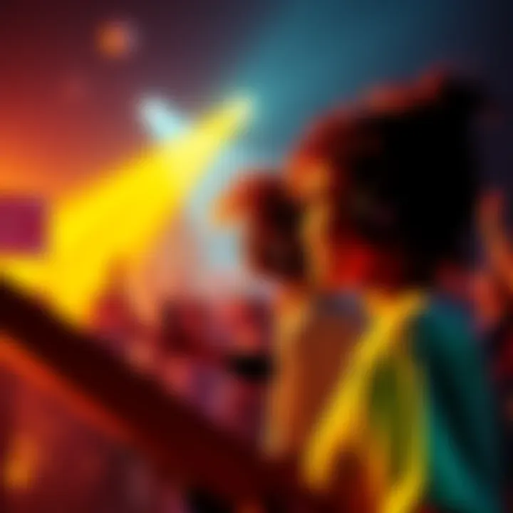 A vibrant graphic illustrating community engagement and expression on AdaMoments.io