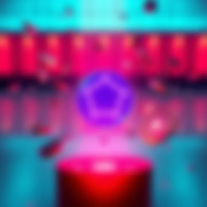 A digital representation of Cardano stake pools shutting down, with a graphic of the Cardano logo fading away and digital coins falling.