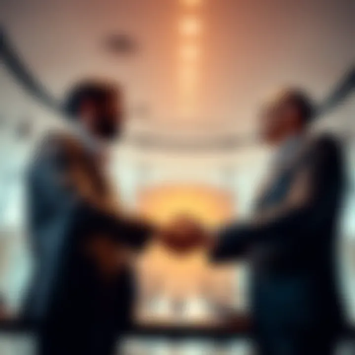 Cardano Foundation and Universidade de Brasรญlia partnership Cardano Foundation and Universidade de Brasรญlia representatives shaking hands to signify their partnership for a development lab
