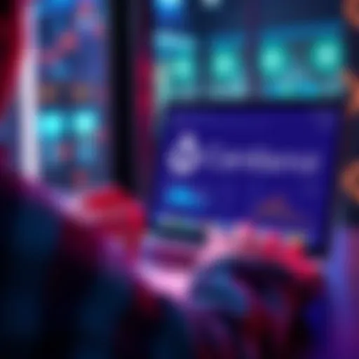 A person checking their Cardano wallet on a laptop, with digital assets displayed on the screen.