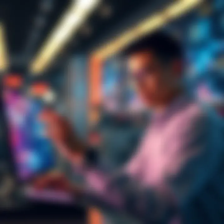 A person guiding another on using the SecondFi/Yoroi tool for Cardano wallet migration, with digital assets displayed on a screen.