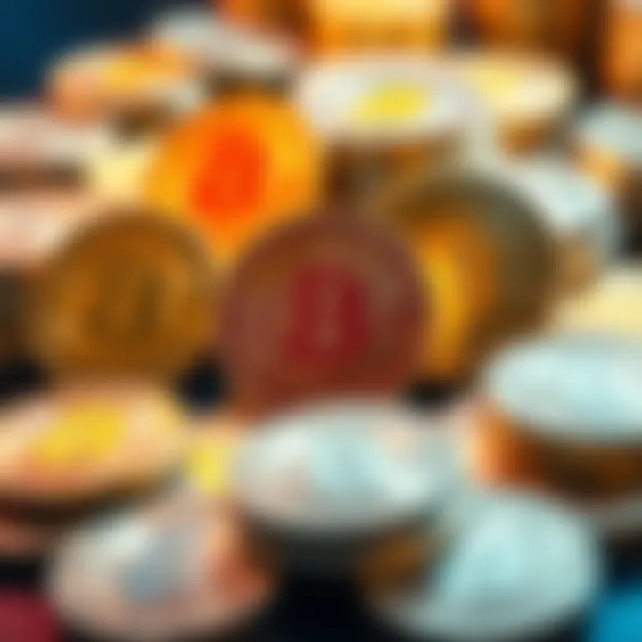 A display of Casascius coins showcasing their physical design and Bitcoin symbols.