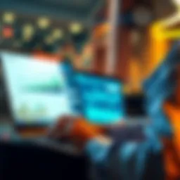 A person analyzing charts and graphs on a laptop, looking at decentralized finance options for investment