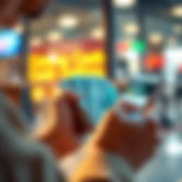 A person holding a stack of trading cards, looking at a cash offer on their phone