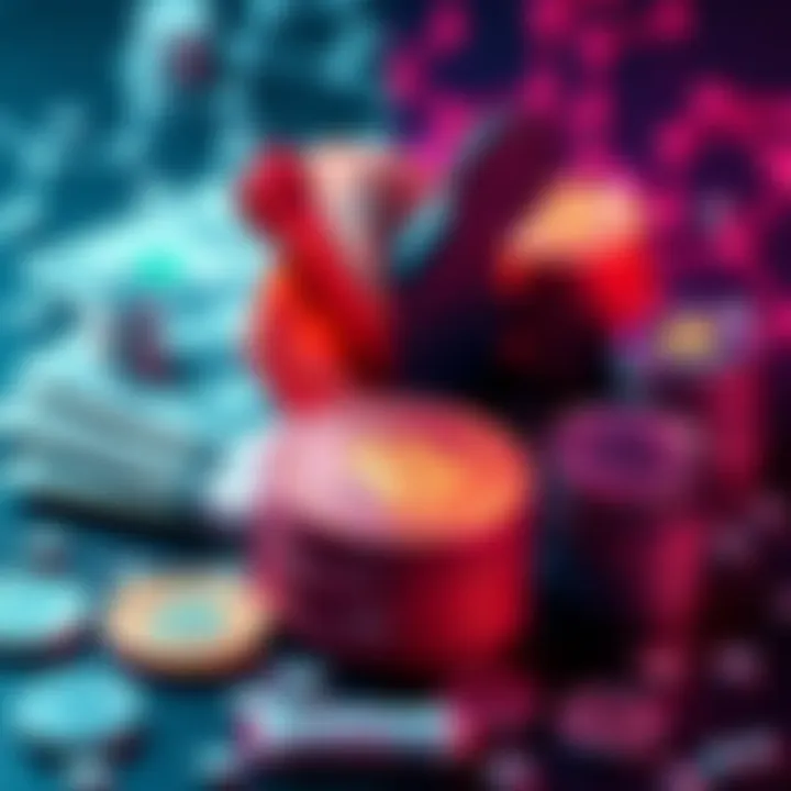 Cash and Cryptocurrency Comparison A split image showing cash on one side and cryptocurrency symbols on the other, illustrating the choice between traditional money and digital currency.