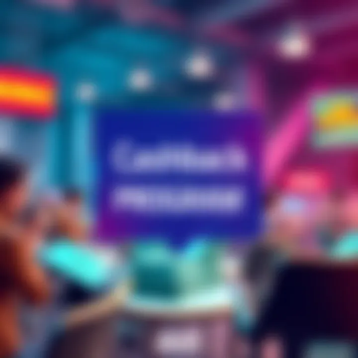 Illustration showing cashback benefits and a direct deposit icon