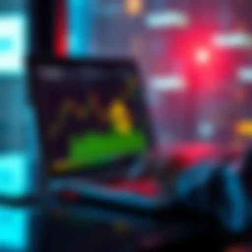 A person using a laptop to exchange Monero for stablecoins, showcasing privacy-focused trading methods.