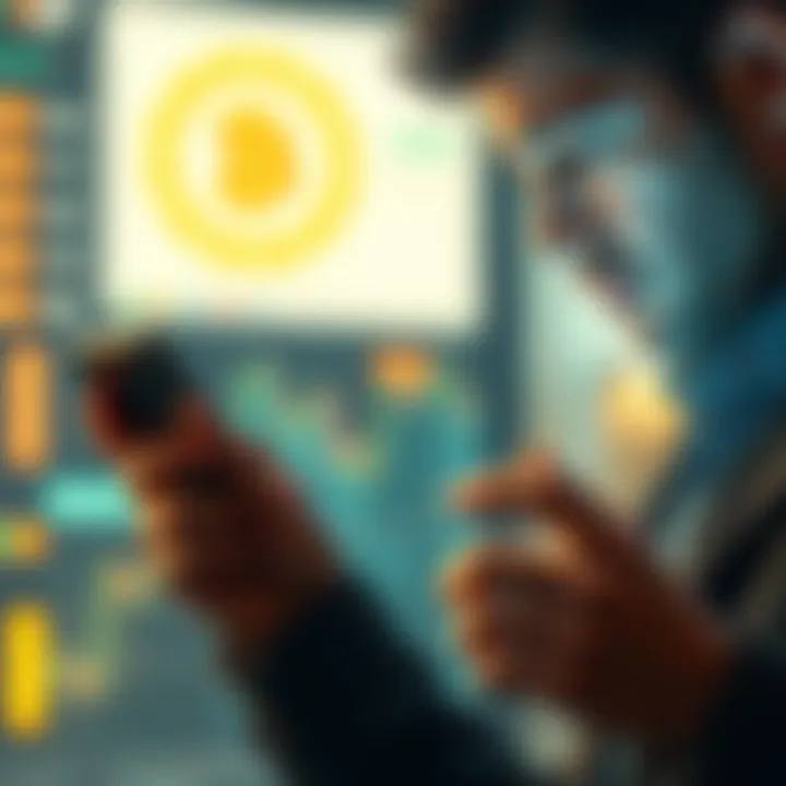 A person examining a cryptocurrency tracker on their phone, with a confused expression, showing the challenges of using current tools