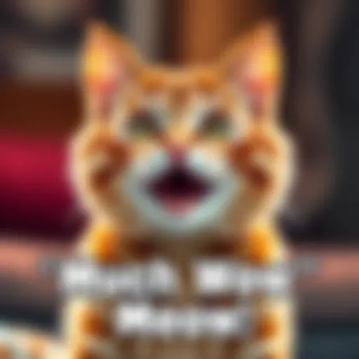 A funny cat meme featuring a surprised cat and the text 'Much Wow (Meow)' displayed prominently