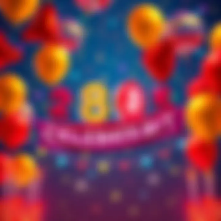 Celebrating 8 Years of BitMart A festive scene with balloons and a banner saying 'Cheers to 8 Years of BitMart', symbolizing celebration in the cryptocurrency market