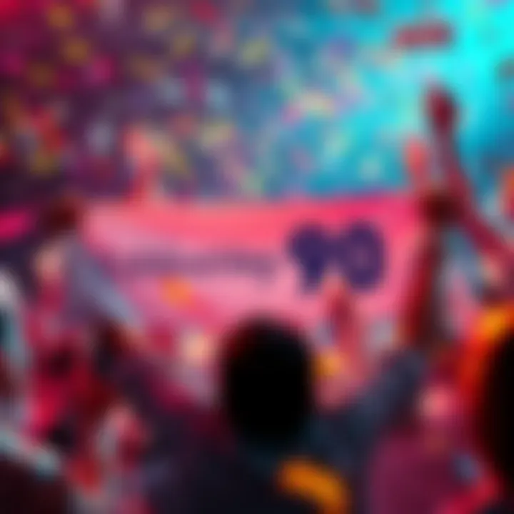 A person holding a banner that says 'Day 90 Celebration' surrounded by friends and confetti