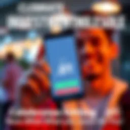 A person smiles and holds a smartphone displaying a balance of .01, symbolizing excitement about reaching a financial milestone after investing for six months.