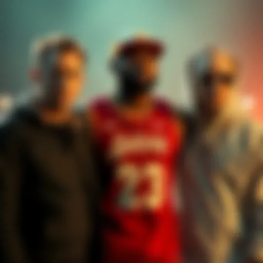 Matt Damon, LeBron James, and Eminem standing together, showcasing their roles in promoting Cronos and CRO.