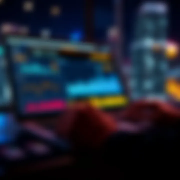 A user entering Celsius distribution data into Koinly on a laptop with charts and graphs displayed on the screen