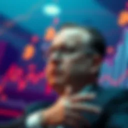 CFTC Chairman Michael Selig speaks about new cryptocurrency regulations, with a backdrop of digital currency symbols and graphs.