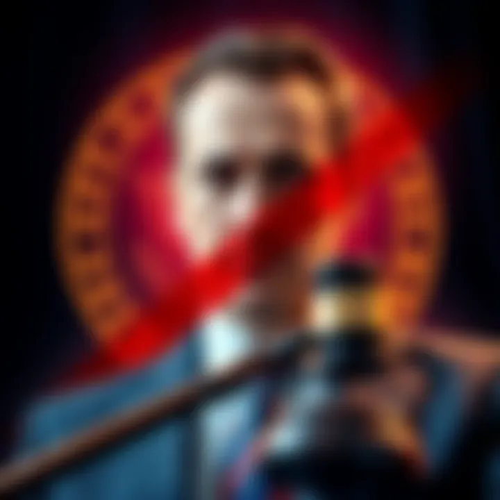CFTC Bans Celsius Founder CFTC logo with a gavel and a portrait of Alex Mashinsky, highlighting the trading ban
