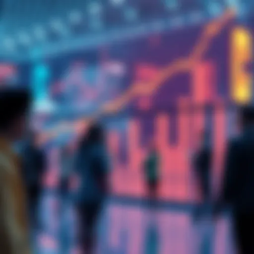 Chadogecoin Growth in Cryptocurrency Graph showing the rise of Chadogecoin in the cryptocurrency market with people discussing its features and potential benefits.