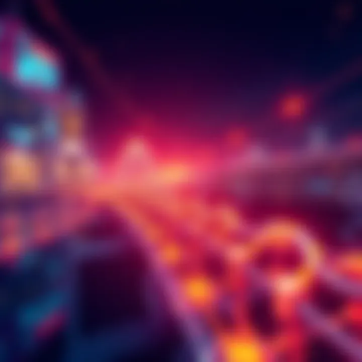 A digital illustration showing Chainlink as a bridge connecting multiple blockchains to real-world data sources.