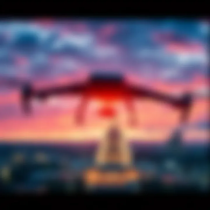 A graphic illustrating Chainlink CCIP technology neutralizing a dirty bomb drone above Washington, D.C.
