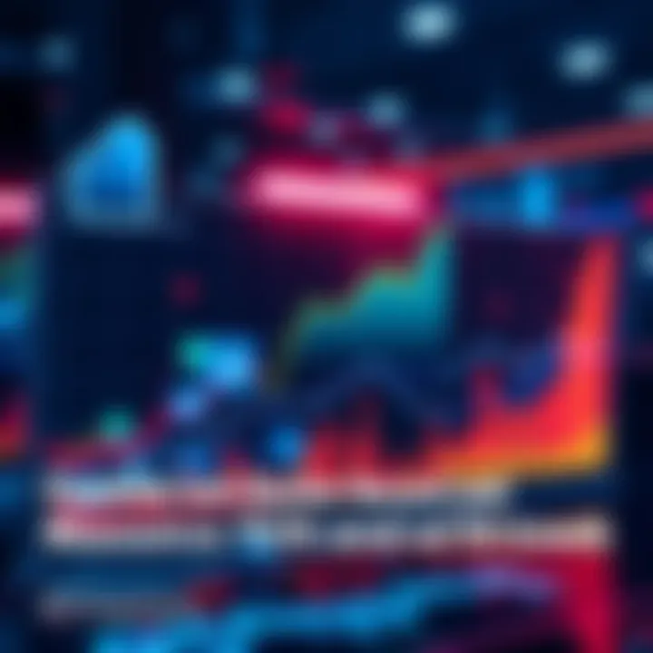 A visual representation of Chainlink's record-breaking growth in Total Value Secured and Total Value Enabled, showcasing dynamic graphs and charts.