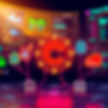 Illustration showing Chainlink logo connected to different data sources, symbolizing secure data access for smart contracts.