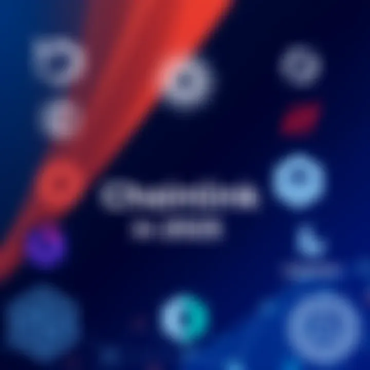 Graphic showing various logos of Chainlink's partners and collaborators in the blockchain space for 2025.