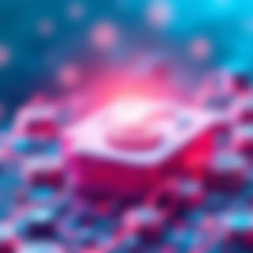 Visual representation of Chainlink technology supporting stablecoins with market data and security features.