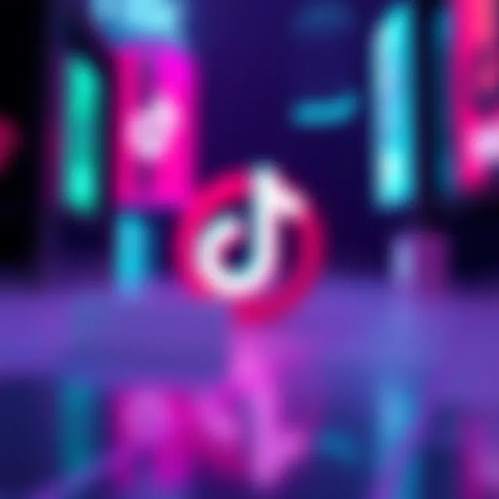 Chainlink on TikTok Chainlink logo with TikTok logo background in a vibrant setting