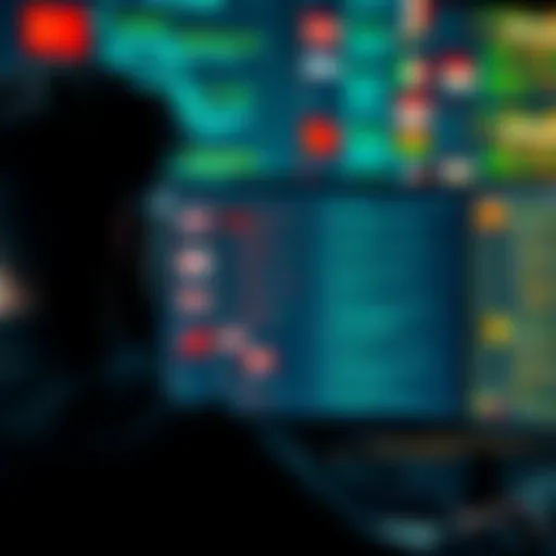 A frustrated developer looks at a messy screen filled with coding errors and language flags representing localization issues for a CMS.