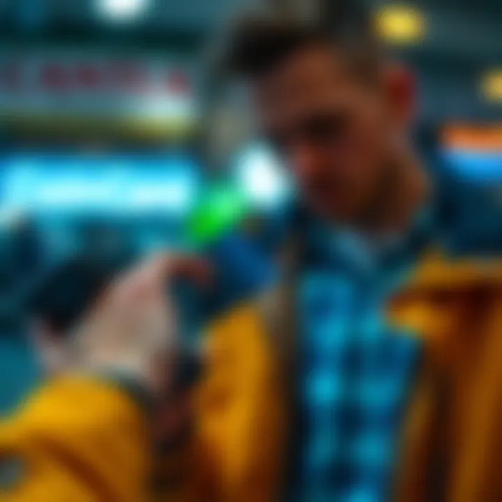Individual using a smartphone to change their Coinbase card PIN in the app